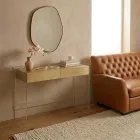 Mesa de consola em três acabamentos, feita de plexiglass, fabricada em Itália - Fedra Viadurini