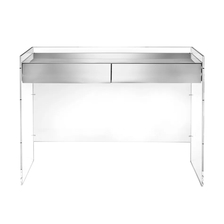 Mesa de consola em três acabamentos, feita de plexiglass, fabricada em Itália - Fedra Viadurini