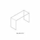 Console em vidro extra claro Design minimalista elegante 2 dimensões - Selex Viadurini