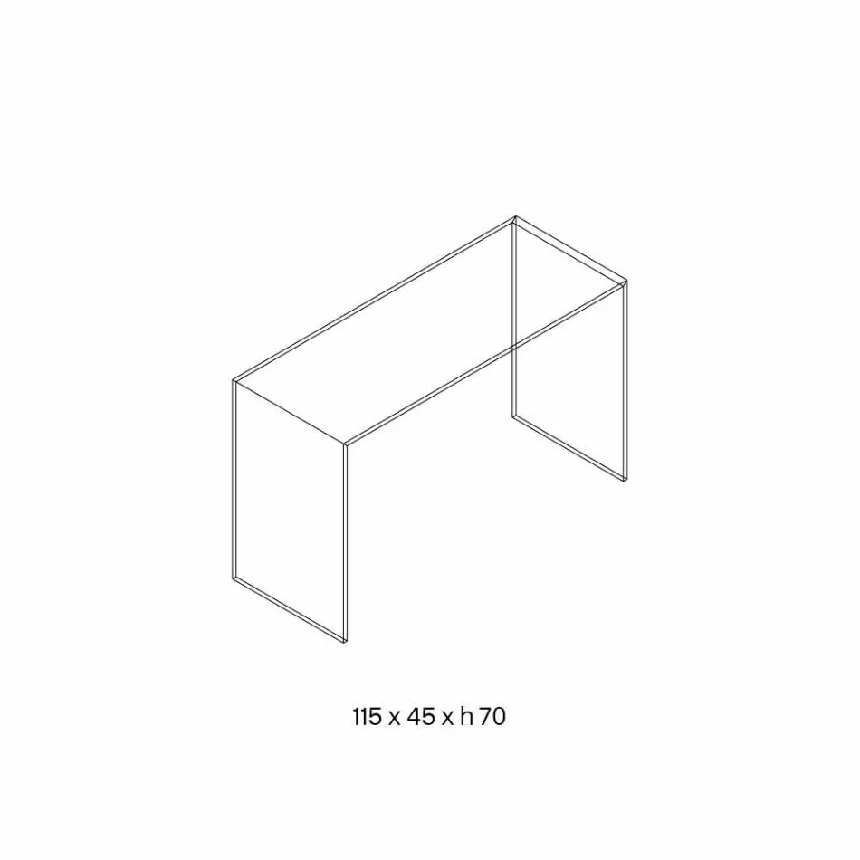 Console em vidro extra claro Design minimalista elegante 2 dimensões - Selex Viadurini