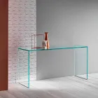 Console em vidro extra claro Design minimalista elegante 2 dimensões - Selex Viadurini