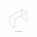 Console em vidro extra claro Design minimalista elegante 2 dimensões - Selex Viadurini