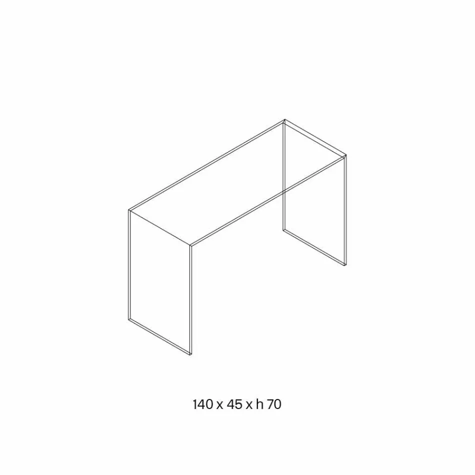 Console em vidro extra claro Design minimalista elegante 2 dimensões - Selex Viadurini