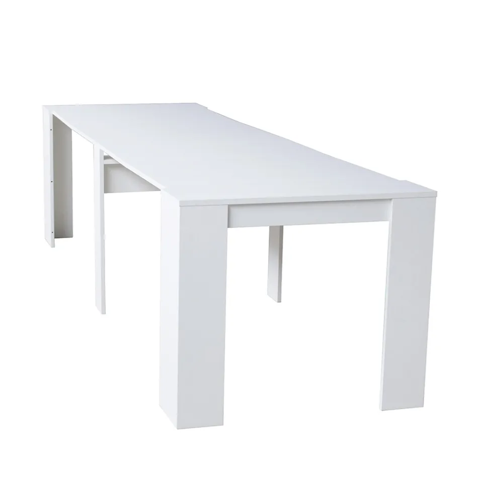 Console extensível moderno 296 cm em madeira melamínica Made in Italy - Ariella Viadurini