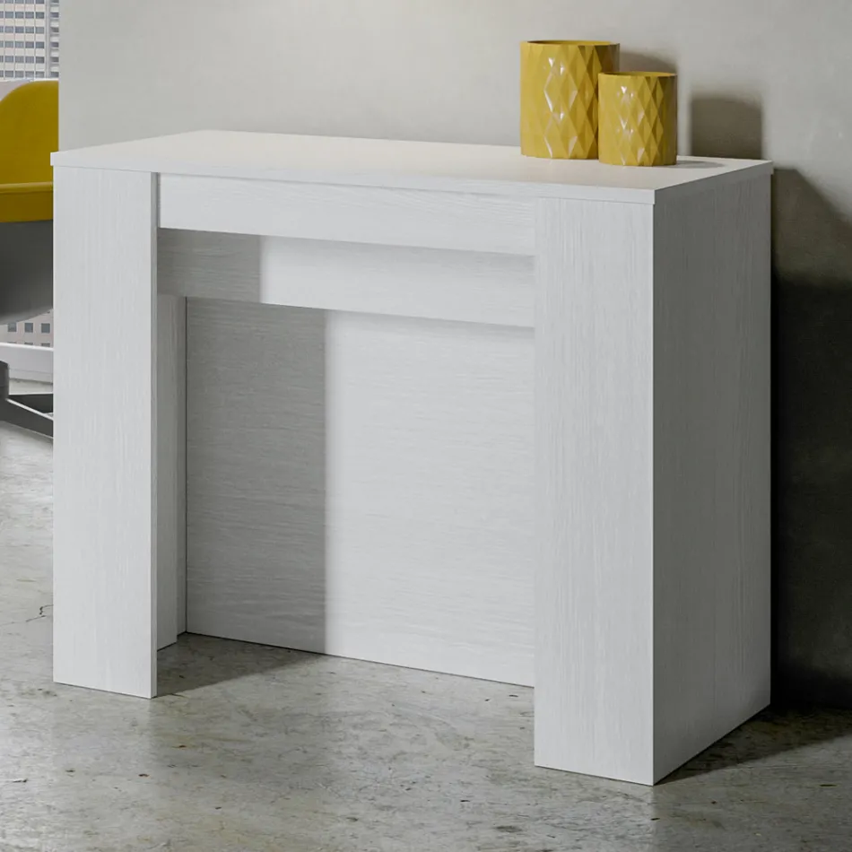 Console extensível moderno 296 cm em madeira melamínica Made in Italy - Ariella Viadurini