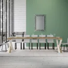 Console moderno extensível até 300 cm com moldura branca Made in Italy - Espelho Viadurini