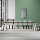 Console moderno extensível até 300 cm com moldura branca Made in Italy - Espelho Viadurini