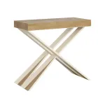 Console moderno extensível até 300 cm com moldura branca Made in Italy - Espelho Viadurini