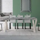 Console moderno extensível até 300 cm com moldura branca Made in Italy - Espelho Viadurini