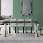 Console moderno extensível até 300 cm com moldura branca Made in Italy - Espelho Viadurini