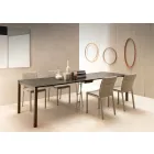 Console moderno extensível em madeira de carvalho e metal feito na Itália - Nappo Viadurini