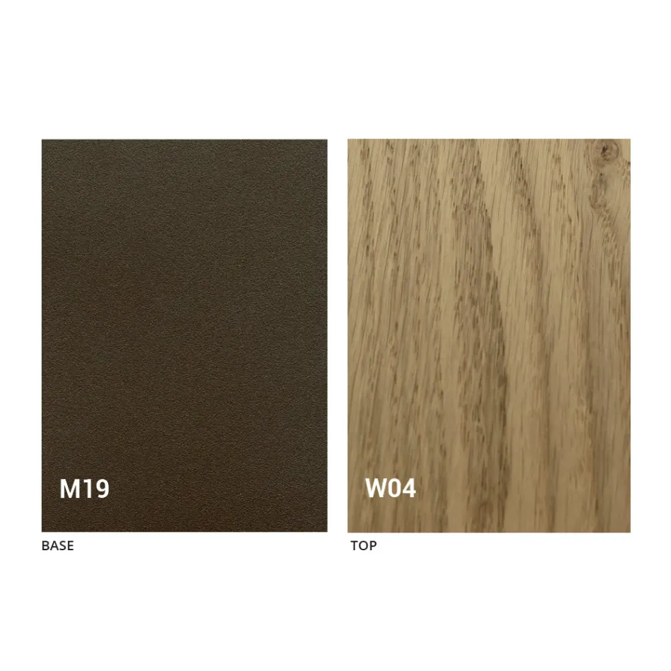 Console de mesa moderno extensível em madeira de carvalho e metal feito na Itália - Nappo Viadurini