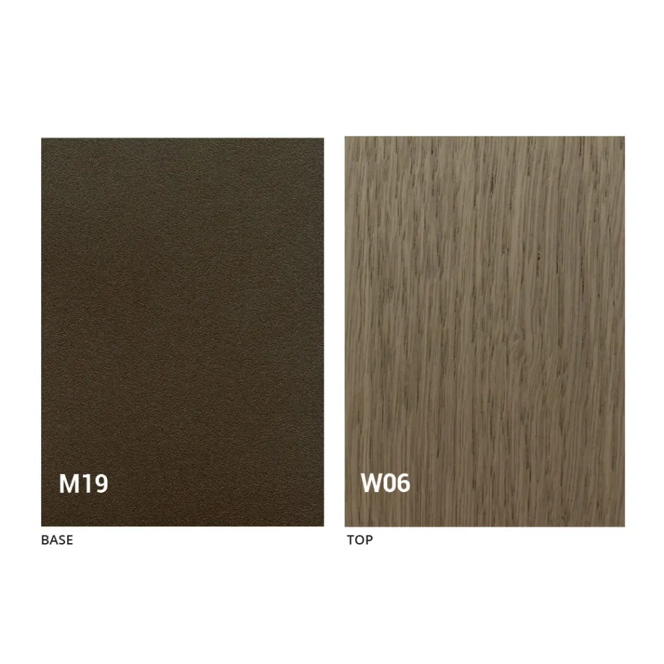 Console de mesa moderno extensível em madeira de carvalho e metal feito na Itália - Nappo Viadurini