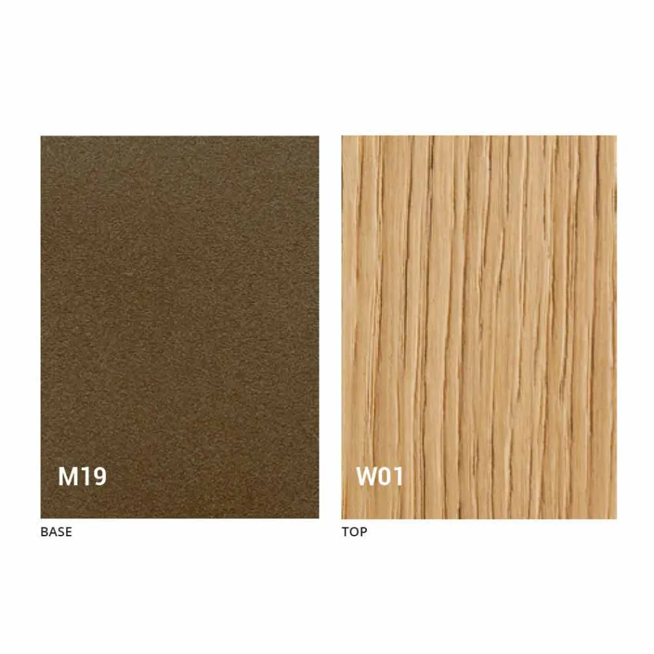 Console moderno extensível em madeira de carvalho e metal feito na Itália - Nappo Viadurini