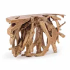 Console de design moderno e luxuoso em raízes naturais de teca - alfarroba Viadurini