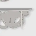 Console de design moderno em madeira areia e bege para montagem na parede - Orbit Viadurini