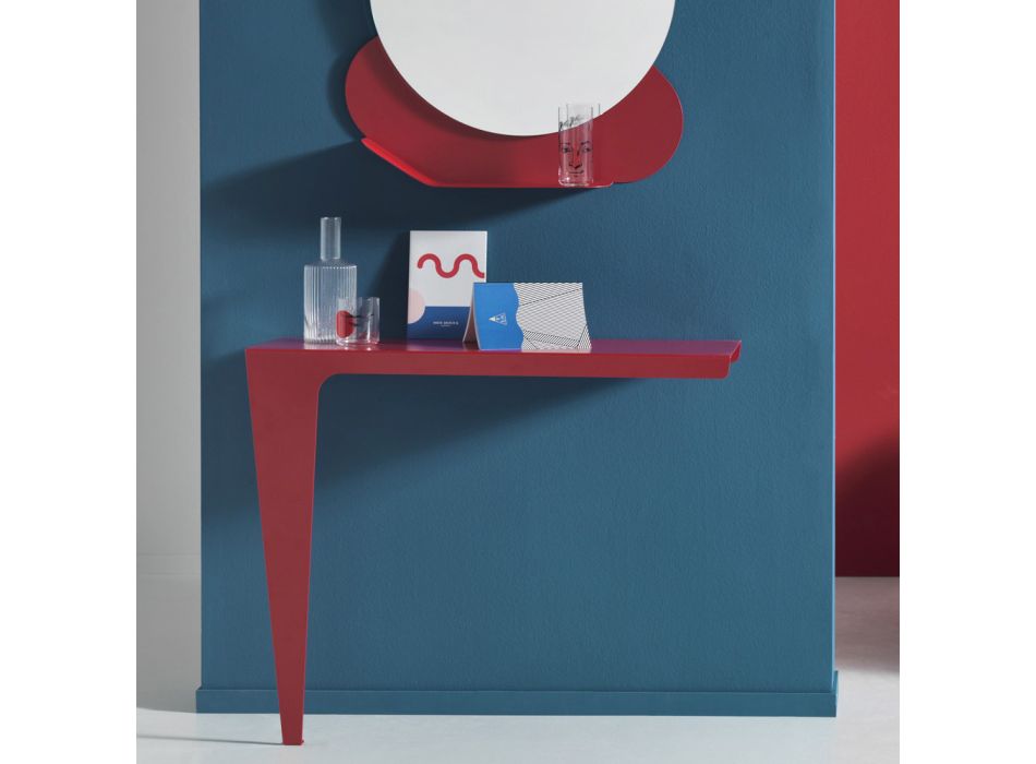 Console de design minimalista moderno em metal colorido feito na Itália - Benjamin Viadurini