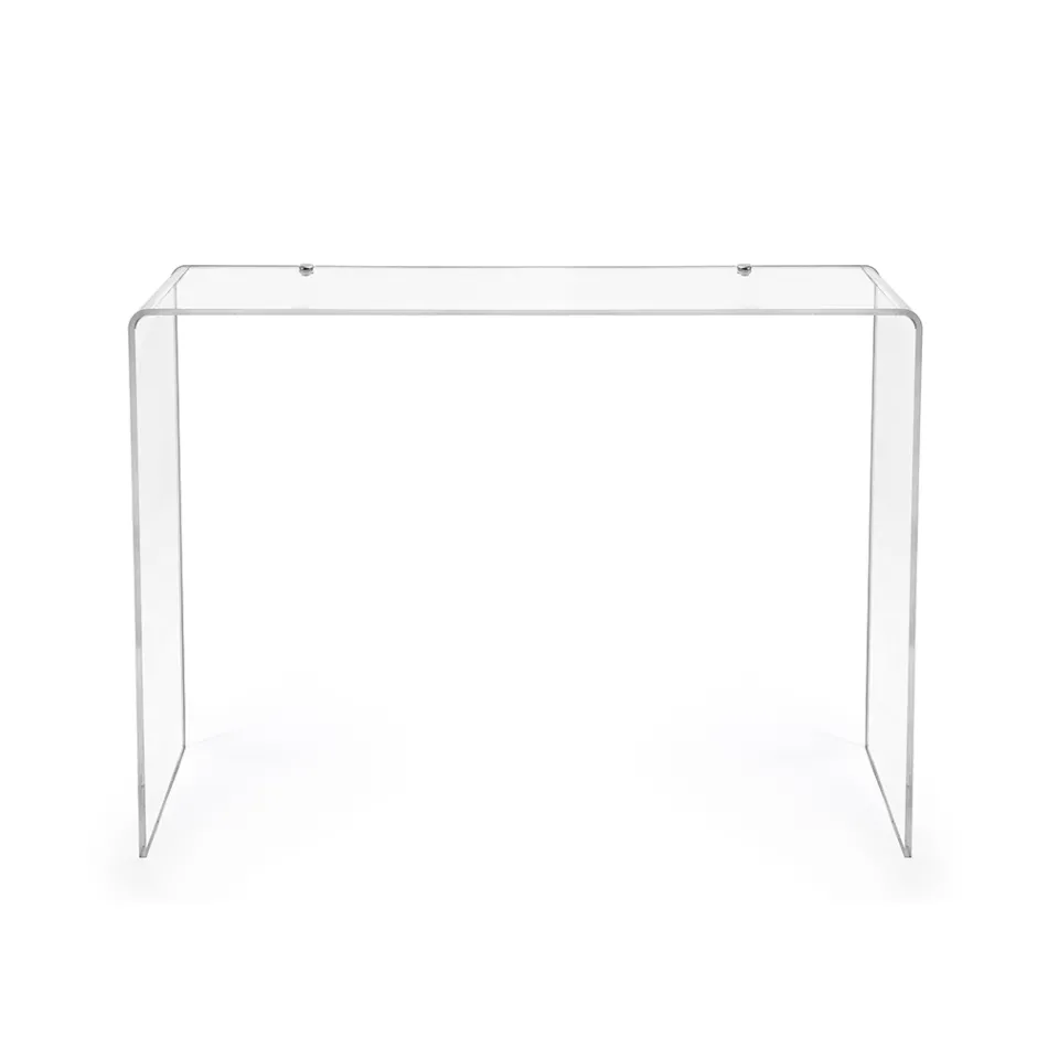 Mesa de consola moderna em plexiglass transparente ou multicolorido, fabricada em Itália - Emy Viadurini