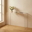 Mesa de consola moderna em plexiglass transparente ou multicolorido, fabricada em Itália - Emy Viadurini