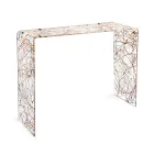 Mesa de consola moderna em plexiglass transparente ou multicolorido, fabricada em Itália - Emy Viadurini