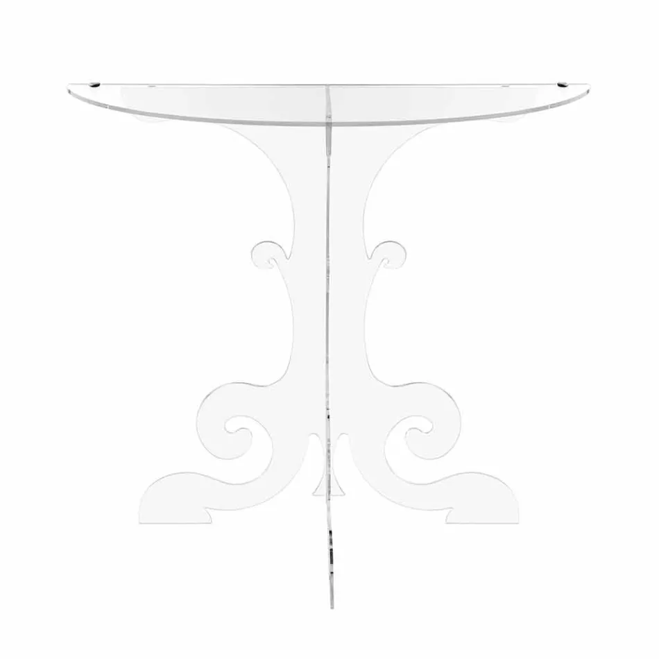 Console moderno em plexiglass transparente produzido na Itália, Belfiore Viadurini