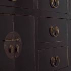 Mesa Console em Madeira Black Elm Design Vintage 5 Gavetas Homemotion - Sonten Viadurini