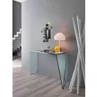 Console para entrada moderna em vidro extraleve fabricado na Itália - Rosalia Viadurini