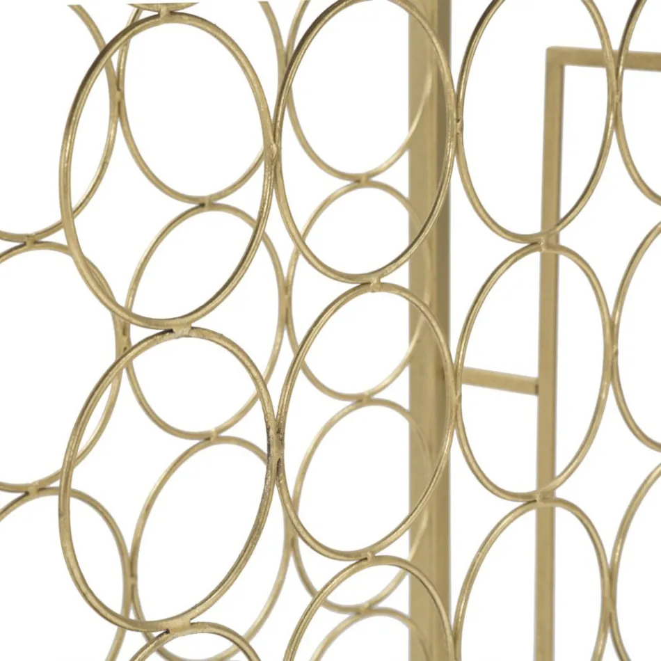 Suporte para garrafa de vidro com estrutura em ferro dourado - Vicio Viadurini