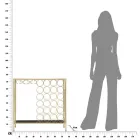 Suporte para garrafa de vidro com estrutura em ferro dourado - Vicio Viadurini