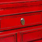 Console Vermelho em Elm Wood com 3 Gavetas Design Homemotion - Sonten Viadurini