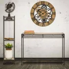 Console Retangular de Estilo Moderno em Ferro e MDF - Wendell Viadurini