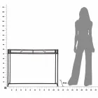 Console Retangular de Estilo Moderno em Ferro e MDF - Wendell Viadurini