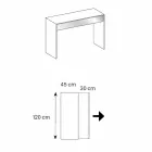 Mesa de console em vidro fumado com gaveta fabricada na Itália - Mantra Viadurini