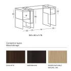 Mesa de console em vidro extra claro e madeira made in Italy - Damiano Viadurini