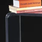 Console da sala de estar em cristal acrílico transparente mínimo - Amedea Viadurini