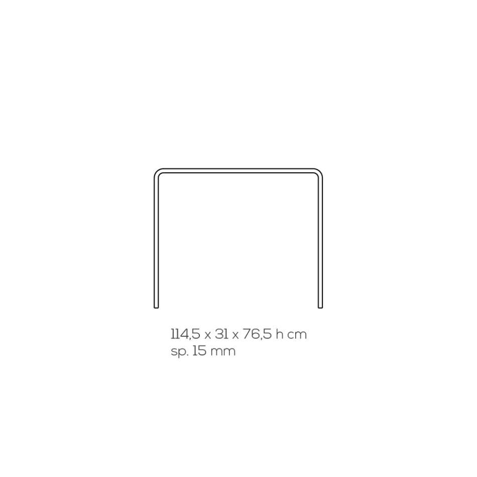 Console da sala de estar em cristal acrílico transparente mínimo - Amedea Viadurini