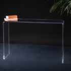 Console da sala de estar em cristal acrílico transparente mínimo - Amedea Viadurini