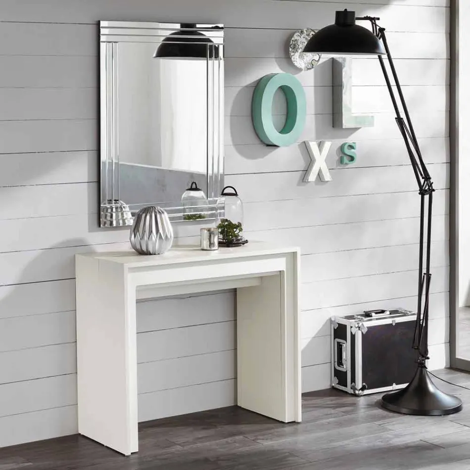 Console extensível / mesa de jantar, l. 42,50 / 302,50xp.90 cm, Alvaro Viadurini