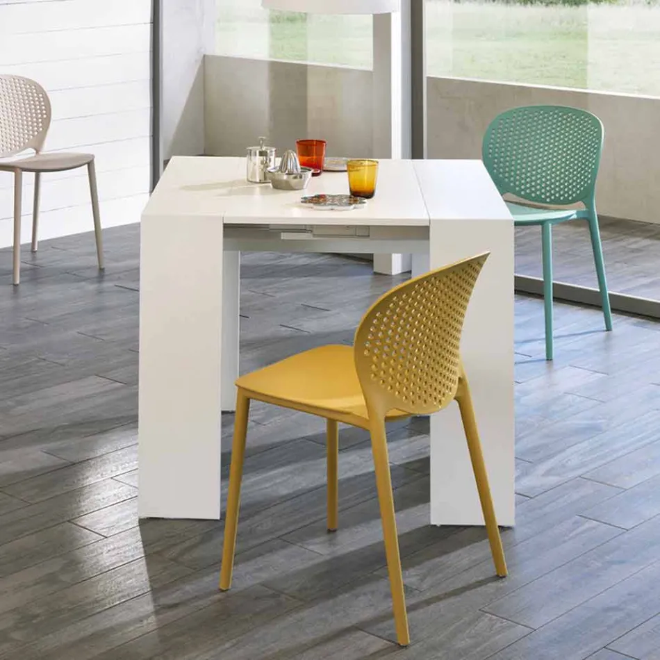 Console extensível / mesa de jantar, l. 42,50 / 302,50xp.90 cm, Alvaro Viadurini