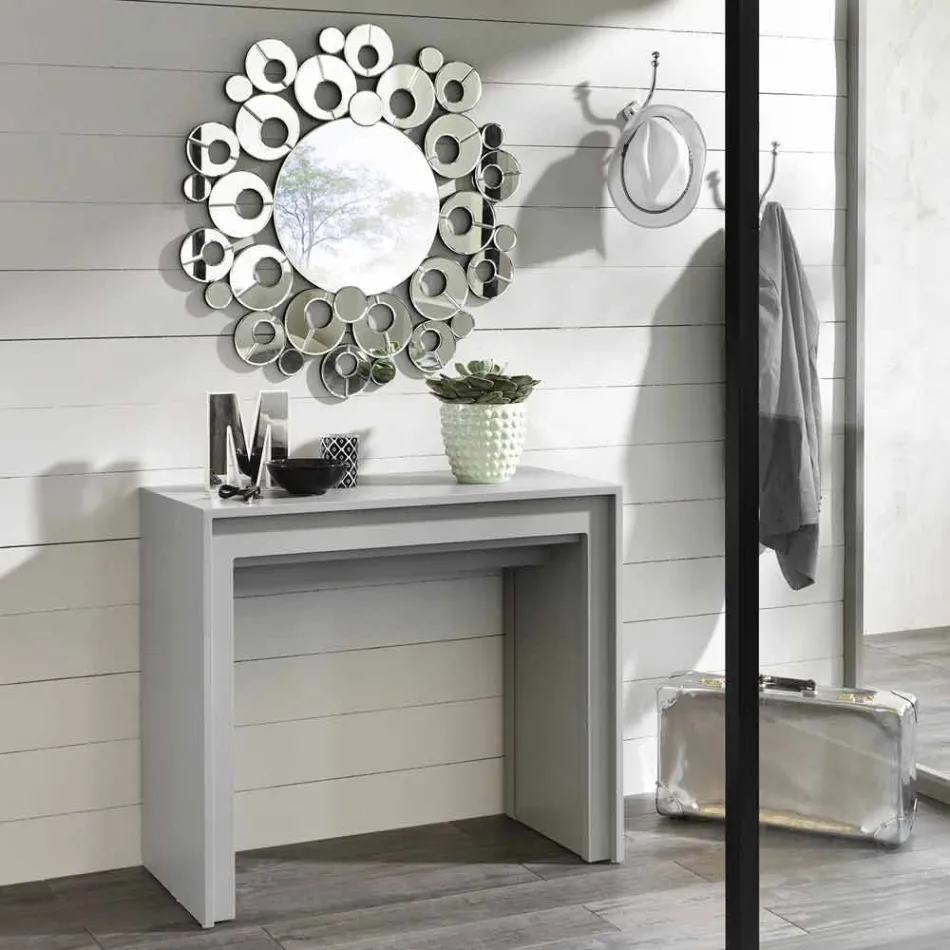 Console extensível / mesa de jantar, l. 42,50 / 302,50xp.90 cm, Alvaro Viadurini