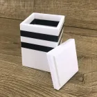 Recipiente de especiarias com tampa Corian italiana de alta qualidade - Spicy Viadurini