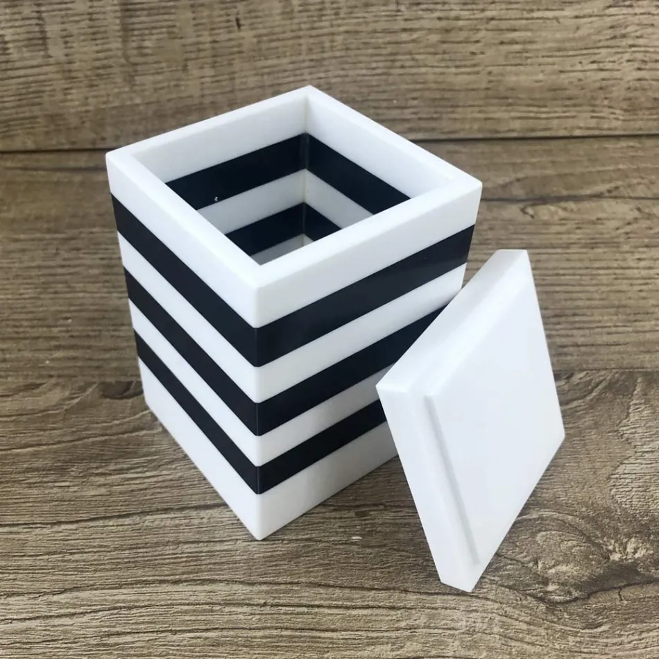 Recipiente de especiarias com tampa Corian italiana de alta qualidade - Spicy Viadurini