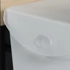 Container para Lavanderia em Madeira e Cristal Acrílico Colorido - Brugio Viadurini