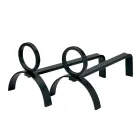 Par de Lareira Metálica Andirons Altura 21 cm Fabricado na Itália - Sari Viadurini