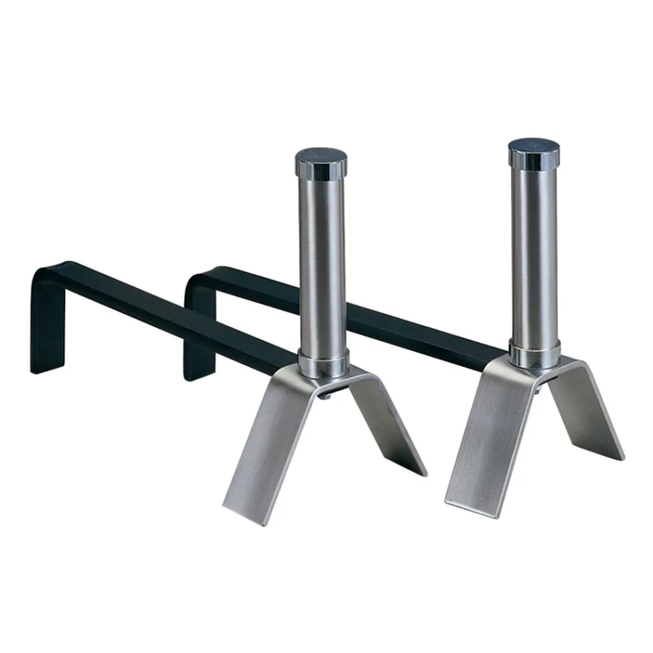 Par de Lenha Andirons Altura 28 cm Fabricado na Itália - Pulseira Viadurini