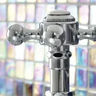 Par de torneiras para lavatório de latão com design vintage fabricadas na Itália - Elisea Viadurini