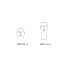 Par de enfeites de cerâmica em formato de rosto, feitos na Itália - Visage Viadurini