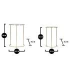 Par de Mesas de Centro Redondas em Vidro e Ferro Dourado - Avola Viadurini