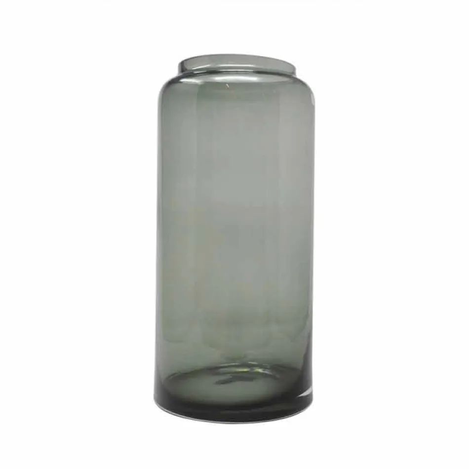 Par de Vasos Decorativos em Vidro Azul e Colorido Fumado, Design Moderno - Adriano Viadurini