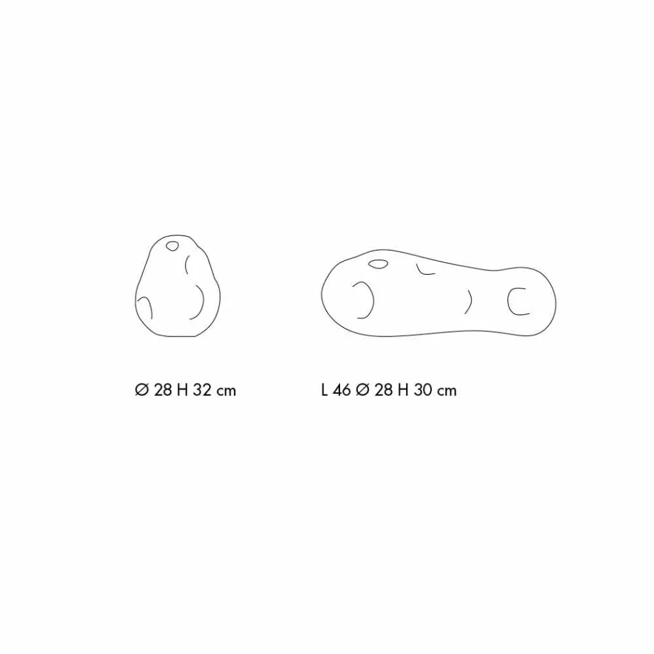 Par de Vasos Decorativos de Vidro Fundido Transparente, Fabricado na Itália - Pedro Viadurini